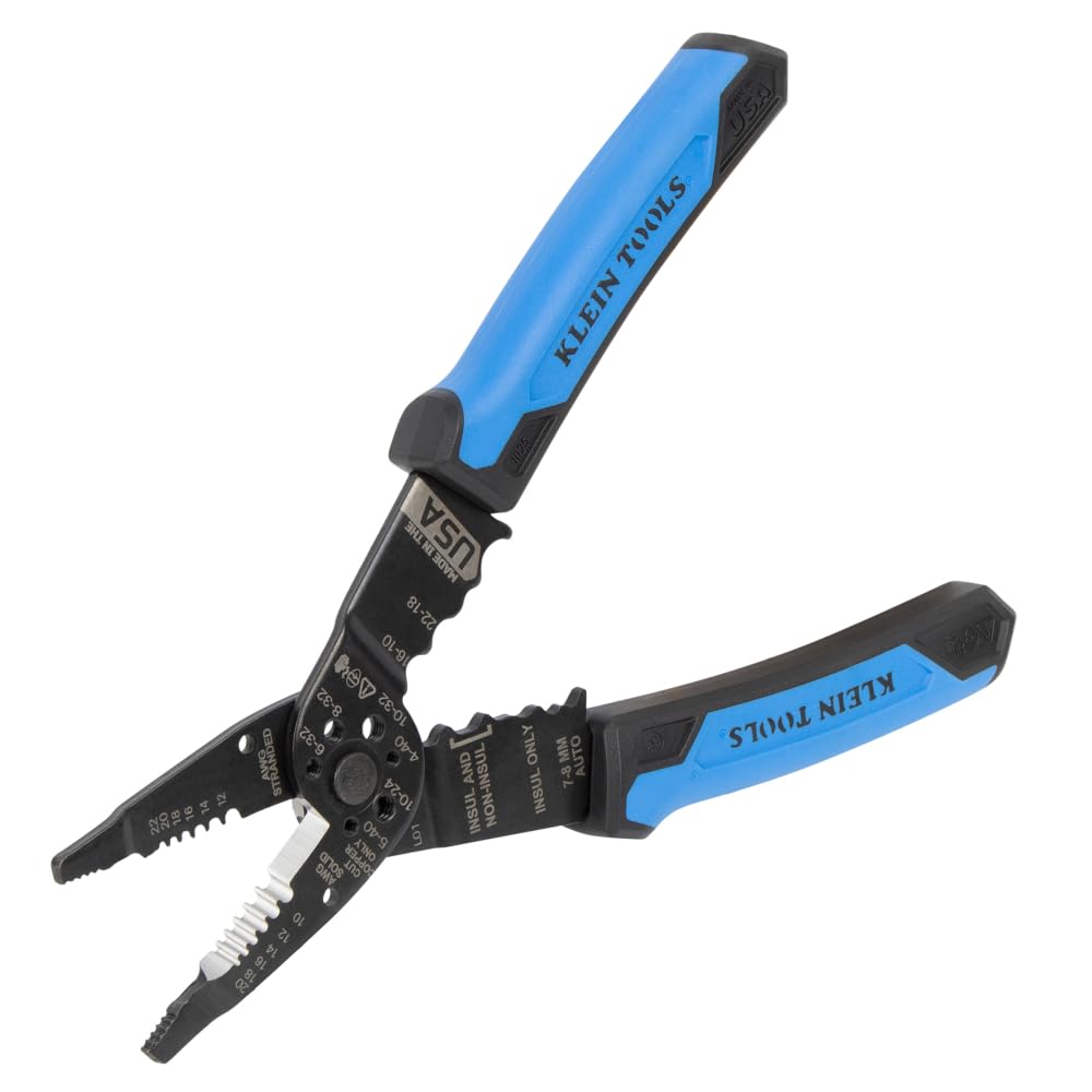 Klein Tools 1025 Long Nose Wire Stripper – Multi-Function Electrician Tool, Made in USA