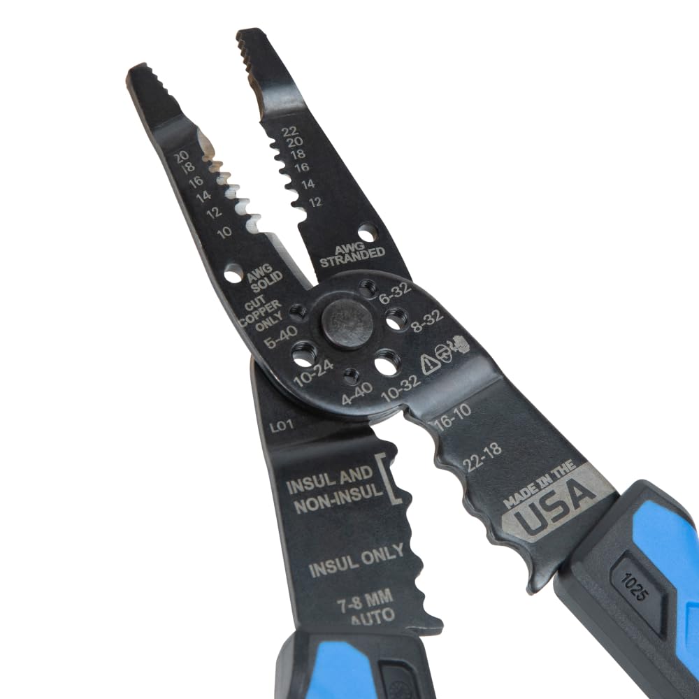 Klein Tools 1025 Long Nose Wire Stripper – Multi-Function Electrician Tool, Made in USA