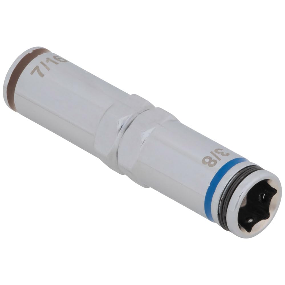 Klein Tools 32809MAG 9-in-1 Magnetic Pass-Through Nut Driver – SAE Hex Sizes 3/16 to 3/4 in