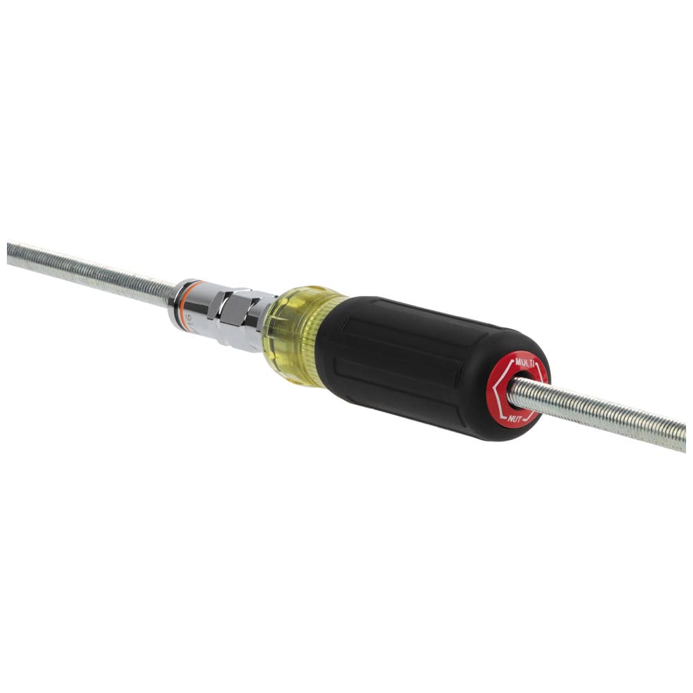 Klein Tools 32809MAG 9-in-1 Magnetic Pass-Through Nut Driver – SAE Hex Sizes 3/16 to 3/4 in
