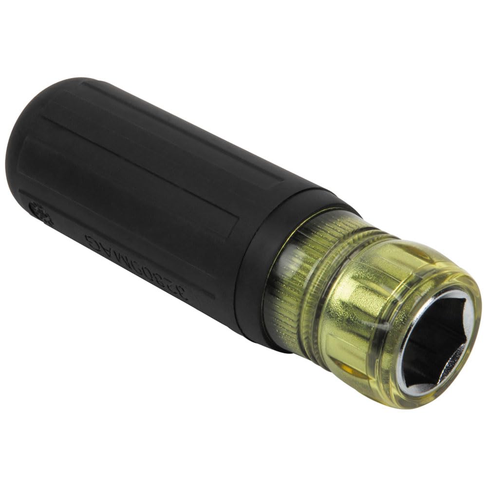 Klein Tools 32809MAG 9-in-1 Magnetic Pass-Through Nut Driver – SAE Hex Sizes 3/16 to 3/4 in