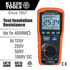 Klein Tools ET600 Multimeter & Megohmmeter — Insulation Test up to 4000 MΩ, 1000 V