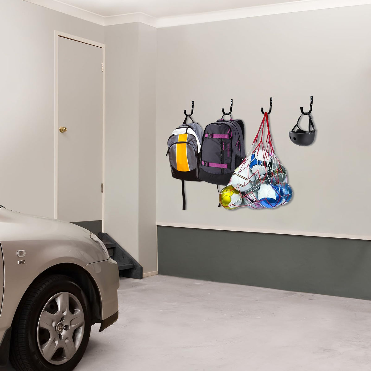 KURUI Large Metal Wall Hooks – 14-Piece Garage & Home Organization Set