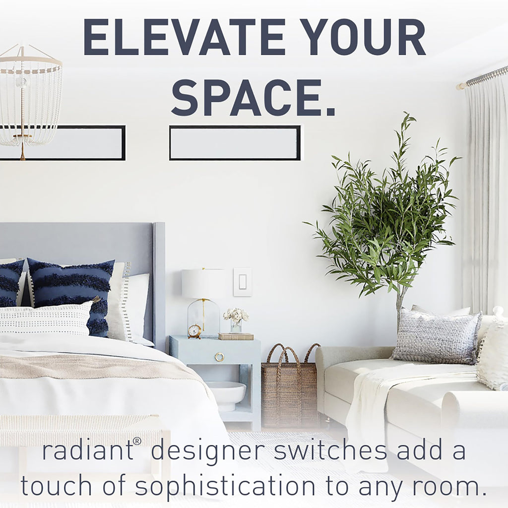Legrand Radiant 4-Way Rocker Switch White — 15A Decorator Wall Switch (TM874WCC6)