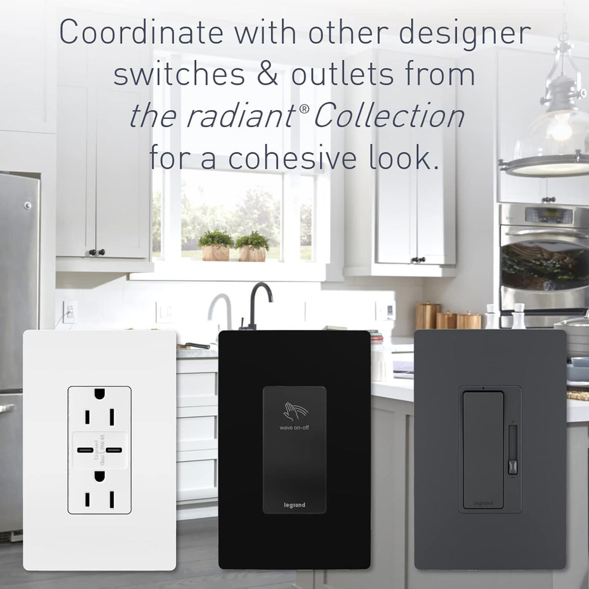 Legrand Radiant 4-Way Rocker Switch White — 15A Decorator Wall Switch (TM874WCC6)
