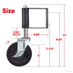 LIBEROLL Heavy Duty Gate Caster – 4-Inch Spring-Loaded Wheel, 250 lb Capacity