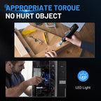 LUFF Electric Screwdriver Set 4V Cordless — 250 RPM, USB-C, LED, 12 Bits