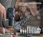MACXCOIP Brad Point Wood Drill Bit Set - 12Pcs Hex Shank, 1/8 to 1/2 Inch