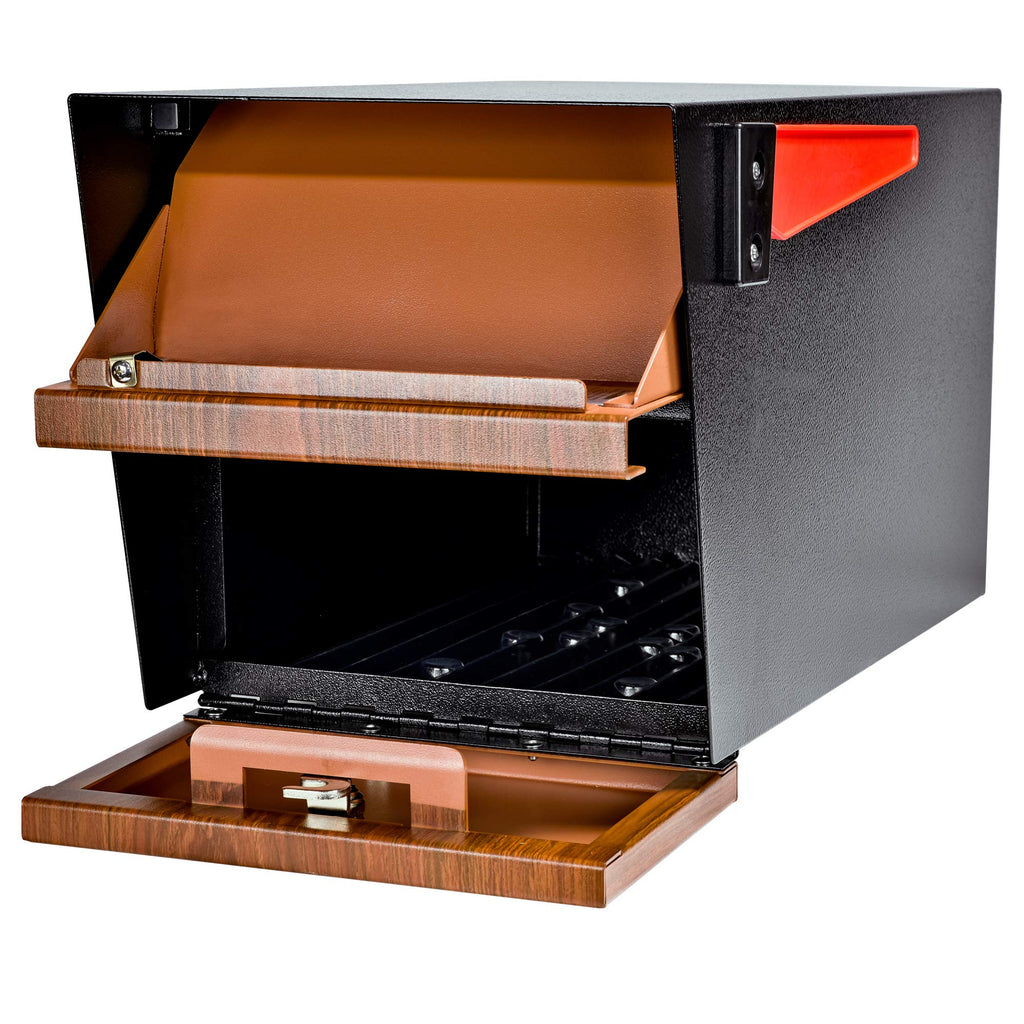 Mail Boss Curbside Wood Grain 7510 Locking Mailbox | USPS-Approved Mail Manager