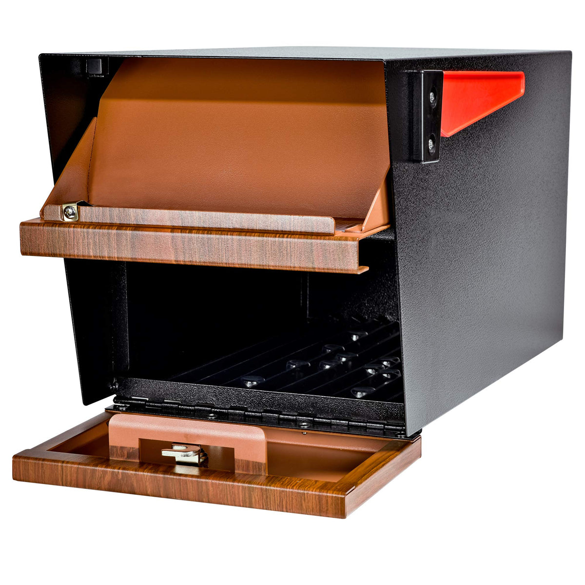 Mail Boss Curbside Wood Grain 7510 Locking Mailbox | USPS-Approved Mail Manager