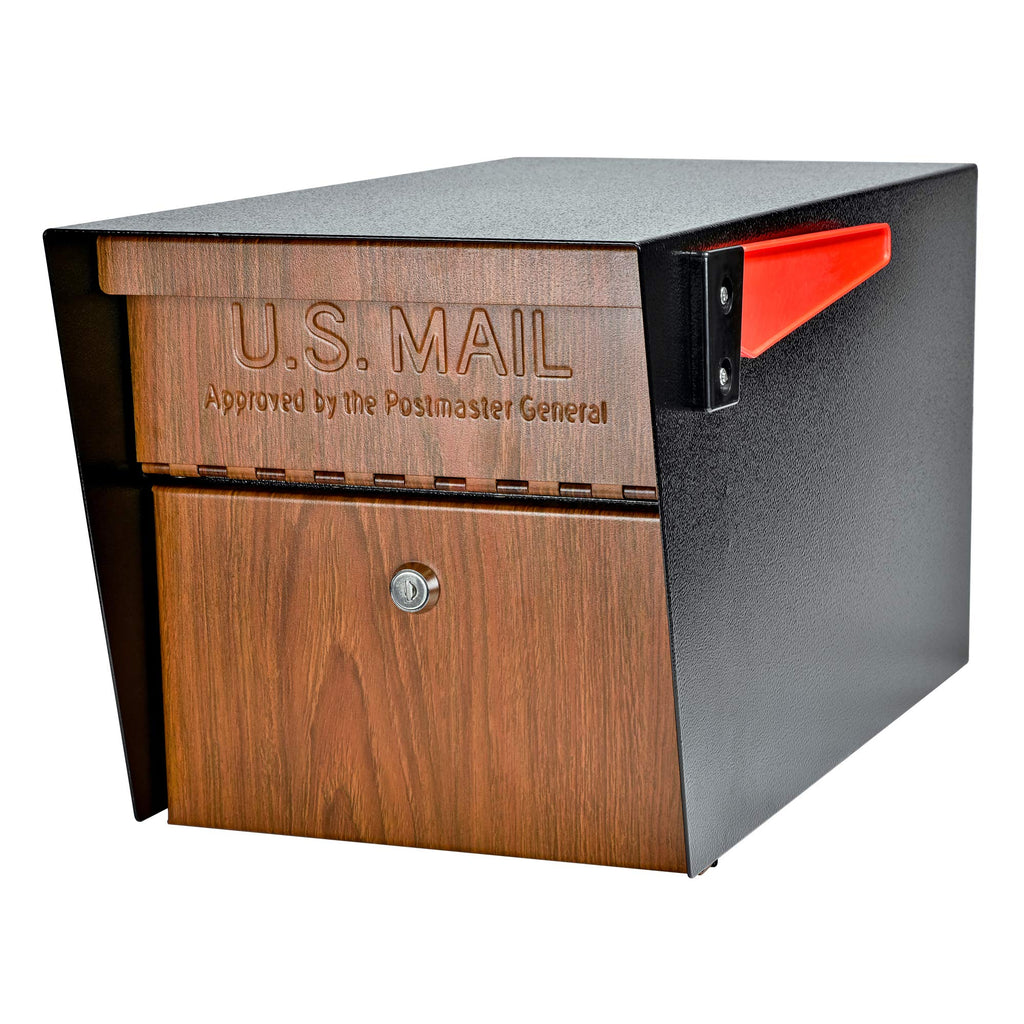 Mail Boss Curbside Wood Grain 7510 Locking Mailbox | USPS-Approved Mail Manager
