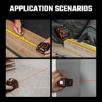 MiLESEEY 2-in-1 Laser Measuring Tape: 16 Ft Tape + 131 Ft Laser, USB-C, Backlit Display, 20-Group Memory