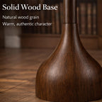 MOFFE 65-Inch Mid-Century Floor Lamp with Dual Shades | Teardrop Base, Solid Oak Wood