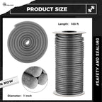 MotiMind 1in x 100ft Foam Backer Rod for Gaps & Joints – Flexible, Non-Absorbent