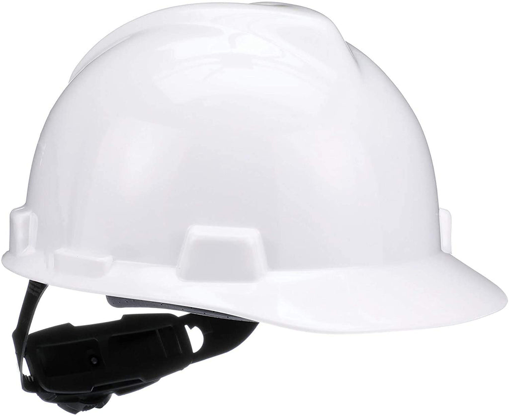 MSA 475358 V-Gard Cap Style Hard Hat with Fas-Trac III – White