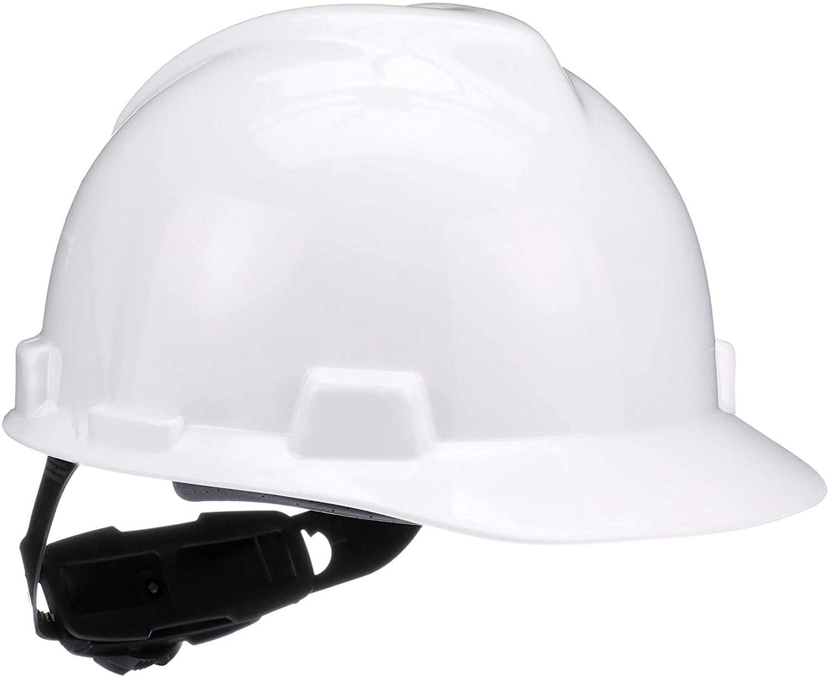 MSA 475358 V-Gard Cap Style Hard Hat with Fas-Trac III – White