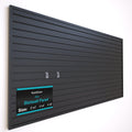 NeatiEase Slatwall Panel Wall Storage System – 4x8ft Heavy-Duty PVC Garage Organizer (Black)