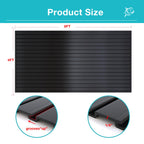 NeatiEase Slatwall Panel Wall Storage System – 4x8ft Heavy-Duty PVC Garage Organizer (Black)