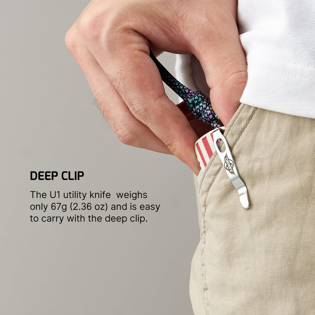 OKNIFE Otacle U1 Folding Pocket Utility Knife – Quick Blade Change, Rail Lock, G10 Handle, EDC Box Cutter