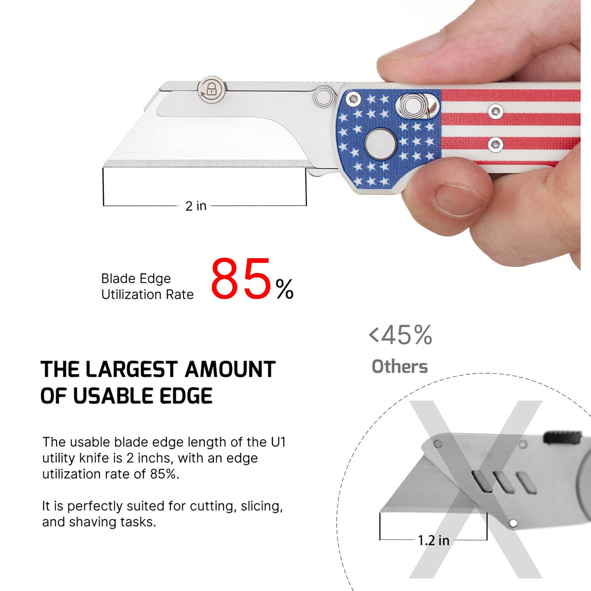 OKNIFE Otacle U1 Folding Pocket Utility Knife – Quick Blade Change, Rail Lock, G10 Handle, EDC Box Cutter