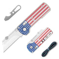 OKNIFE Otacle U1 Folding Pocket Utility Knife – Quick Blade Change, Rail Lock, G10 Handle, EDC Box Cutter