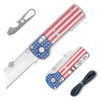 OKNIFE Otacle U1 Folding Pocket Utility Knife – Quick Blade Change, Rail Lock, G10 Handle, EDC Box Cutter
