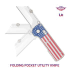 OKNIFE Otacle U1 Folding Pocket Utility Knife – Quick Blade Change, Rail Lock, G10 Handle, EDC Box Cutter