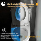 ONXE Toilet Night Light with Motion Sensor – 8 Color USB-C Rechargeable, IPX5 Waterproof