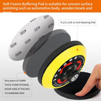 Pomsare 114PCS 5-Inch Angle Grinder Sanding Discs Set with Foam Backing Pad | 40–1000 Grits