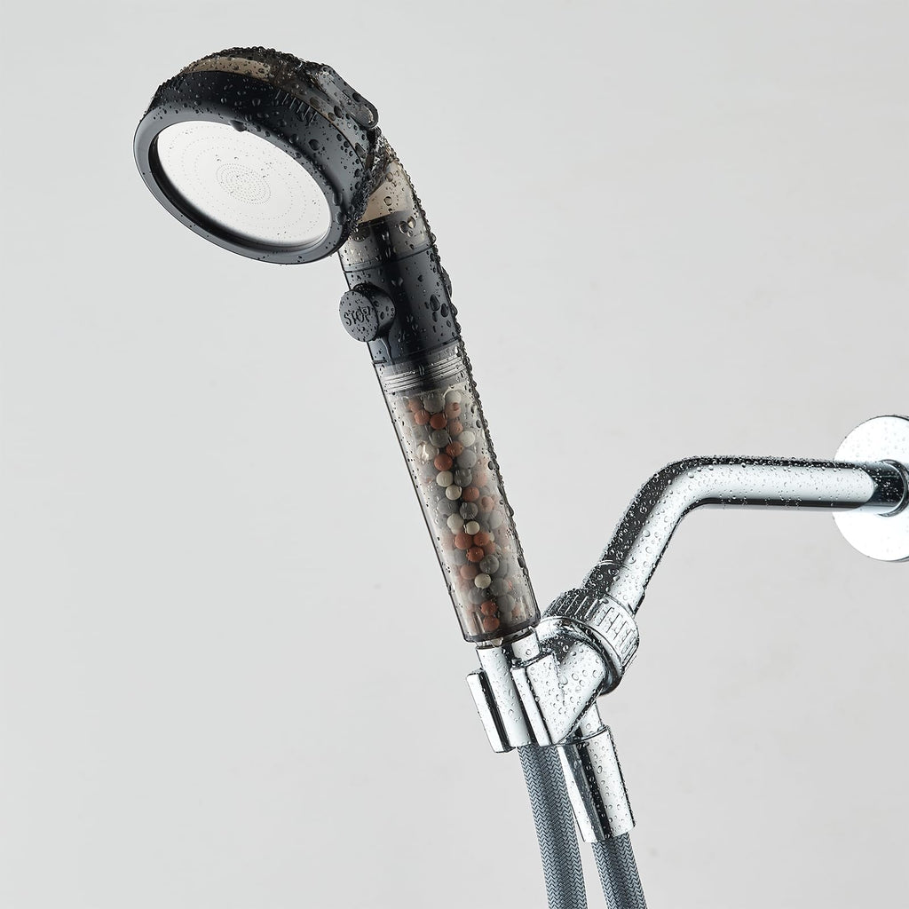 PumodTec Filtered Shower Head with Handheld – High-Pressure Mineral Filtration