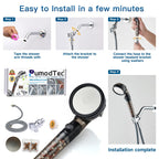 PumodTec Filtered Shower Head with Handheld – High-Pressure Mineral Filtration