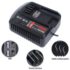 Qbmel 20V Battery Charger Replacement for Craftsman V20 – USB Port & 110-240V Input