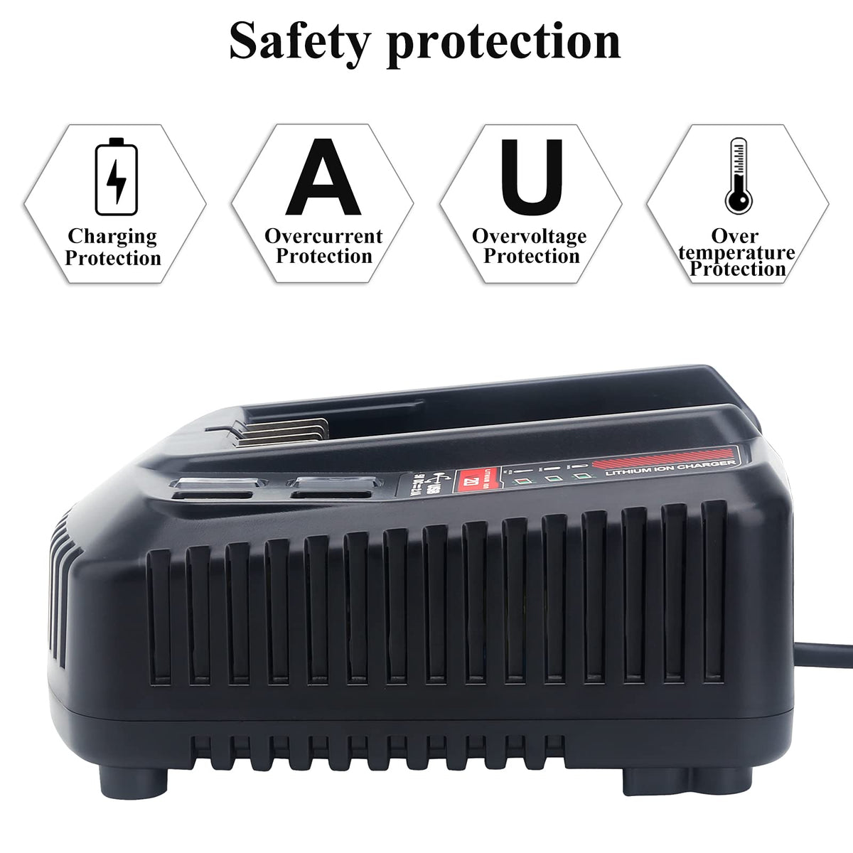 Qbmel 20V Battery Charger Replacement for Craftsman V20 – USB Port & 110-240V Input