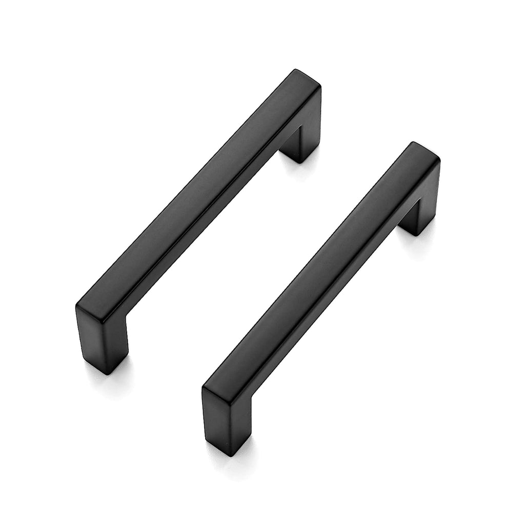 Ravinte 5 Pack Solid 3-Inch Center-to-Center Slim Square Bar Drawer Handles – Matte Black Cabinet Pulls