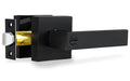 RAZCC Privacy Interior Door Lever – Matte Black Square Door Handle for Bedroom & Bathroom (1 Pack)