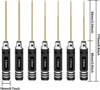 RCpow Hex Driver Set – 7-Piece Hex Allen Screwdriver Kit (0.9–3.0mm) for RC Cars, Drones & More