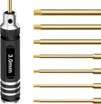 RCpow Hex Driver Set – 7-Piece Hex Allen Screwdriver Kit (0.9–3.0mm) for RC Cars, Drones & More