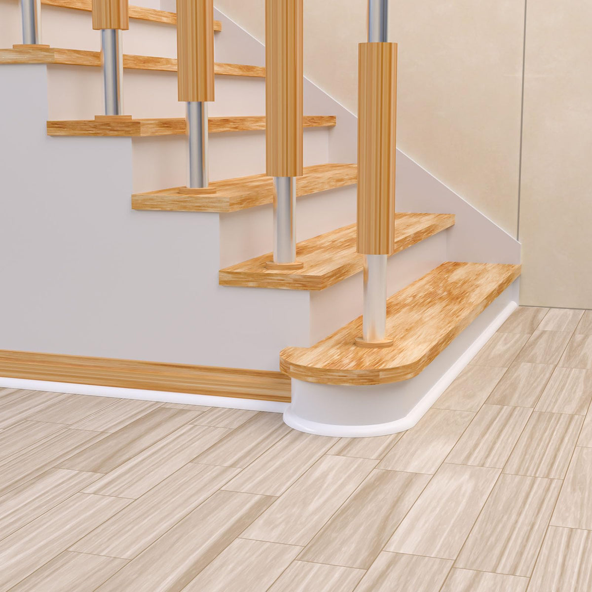 Risunpet Flexible Quarter Round Molding – Peel & Stick Trim for Crown & Baseboard