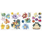 RoomMates Pokemon Iconic Peel and Stick Wall Decals – 24-Pack, Removable & Repositionable
