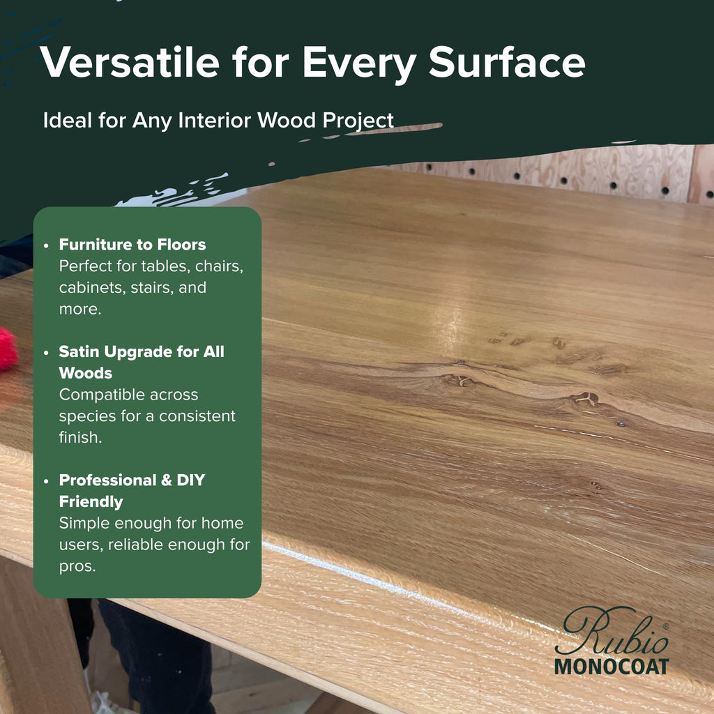 Rubio Monocoat SheenPlus Satin Finish 0% VOC – Interior Wood, 350 ml, 560 ft² Coverage