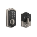 Schlage BE375 CAM 619 Camelot Touchscreen Deadbolt – Keyless Entry Lock, Satin Nickel | SCHLAGE