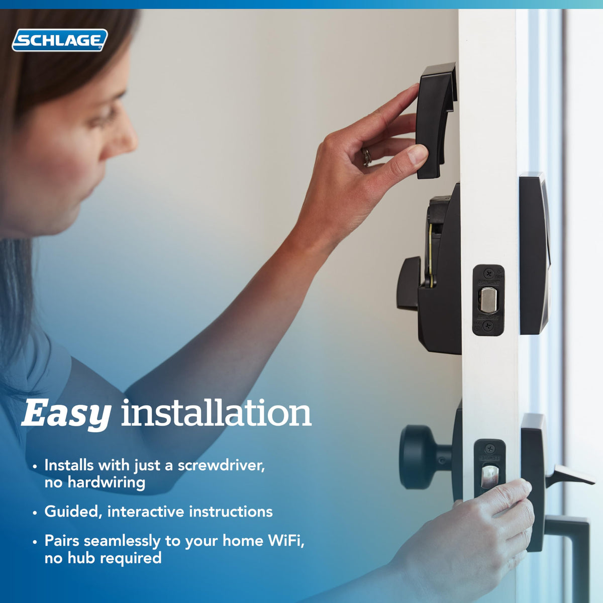 Schlage Encode Smart WiFi Deadbolt with Touchscreen – Aged Bronze