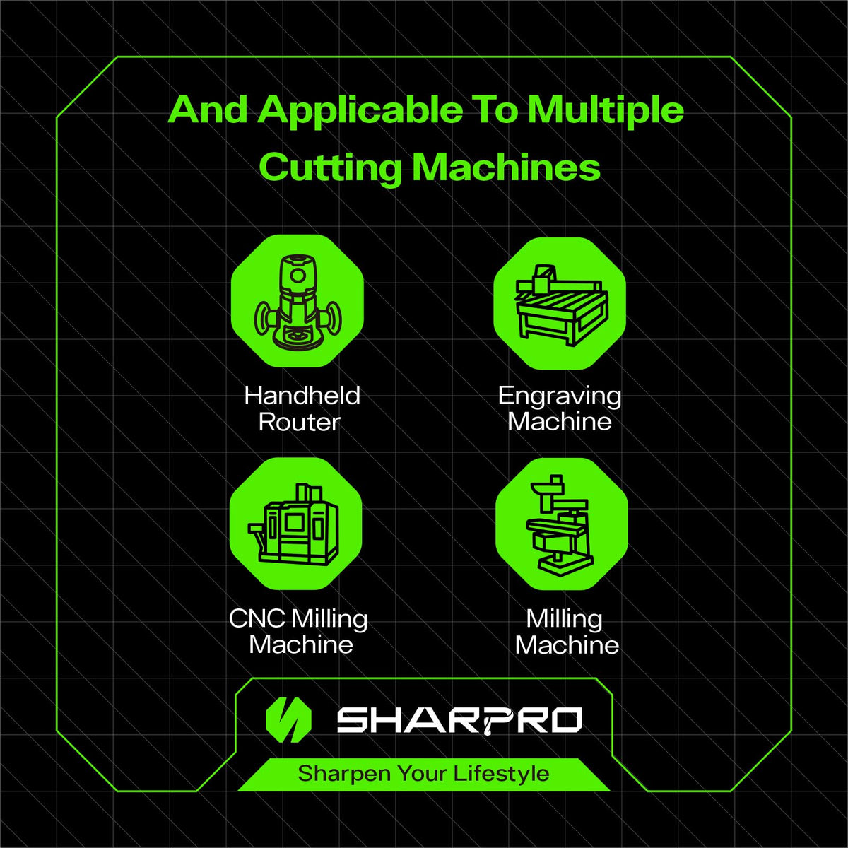 SHARPRO 1/4 Spiral Upcut Router Bit – Solid Carbide, High-Precision CNC Bit for Wood Inlay and Plastic