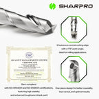 SHARPRO 1/4 Spiral Upcut Router Bit – Solid Carbide, High-Precision CNC Bit for Wood Inlay and Plastic
