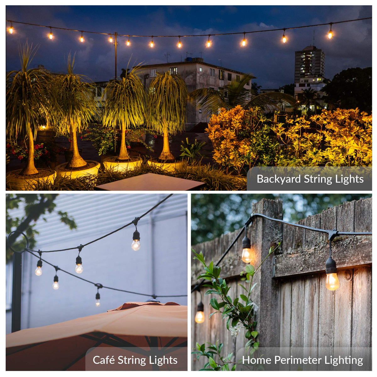 Simba Lighting 11W S14 Replacement Bulbs for Outdoor String Lights – E26, 2700K Warm White, Dimmable, 20 Pack