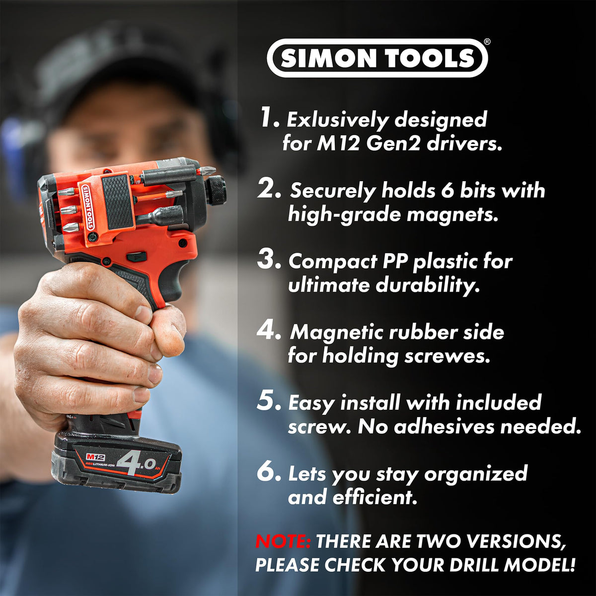 Simon Tools Magnetic Bit Holder for Milwaukee M12 Gen3 3453-20 – Secure, Durable