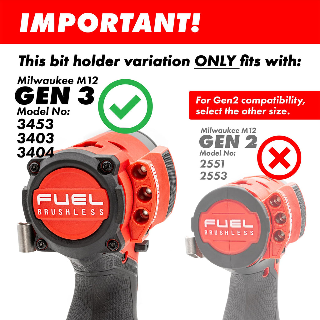 Simon Tools Magnetic Bit Holder for Milwaukee M12 Gen3 – Secure Magnetic Bit Holder for M12