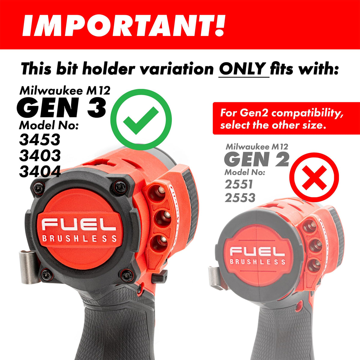 Simon Tools Magnetic Bit Holder for Milwaukee M12 Gen3 – Secure Magnetic Bit Holder for M12