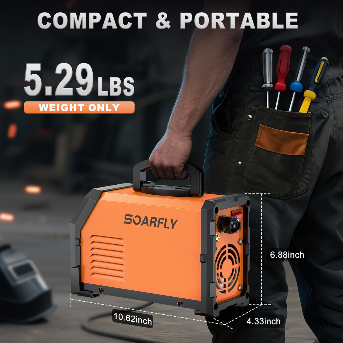 SOARFLY Stick Welder 250A ARC Inverter – Dual Voltage 110V/220V, Portable with LED Display