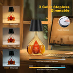 SOUDFK Wireless Bottle Lamp – 3-Color USB-C Rechargeable Light (Black)